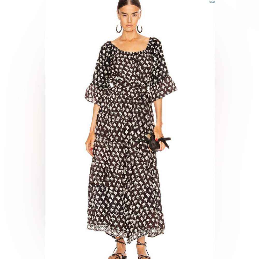 Natalie Martin Mesa Maxi Palm Tree black size small